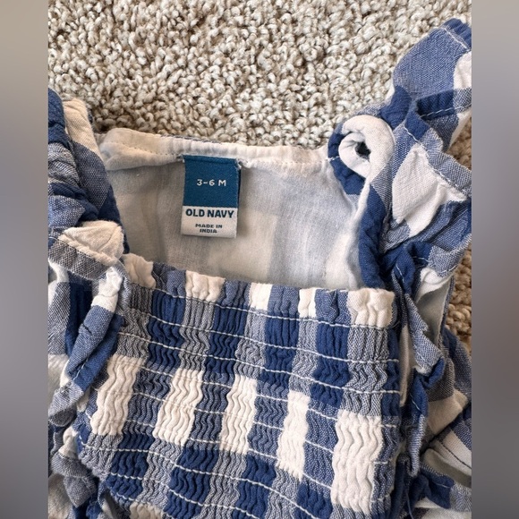 Old Navy baby girl Ruffle-Trim Gingham Top and Bloomer Shorts size 3-6 months - Picture 5 of 8